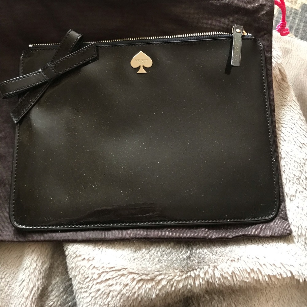 Kate Spade Sparkle Black Large Clutch
